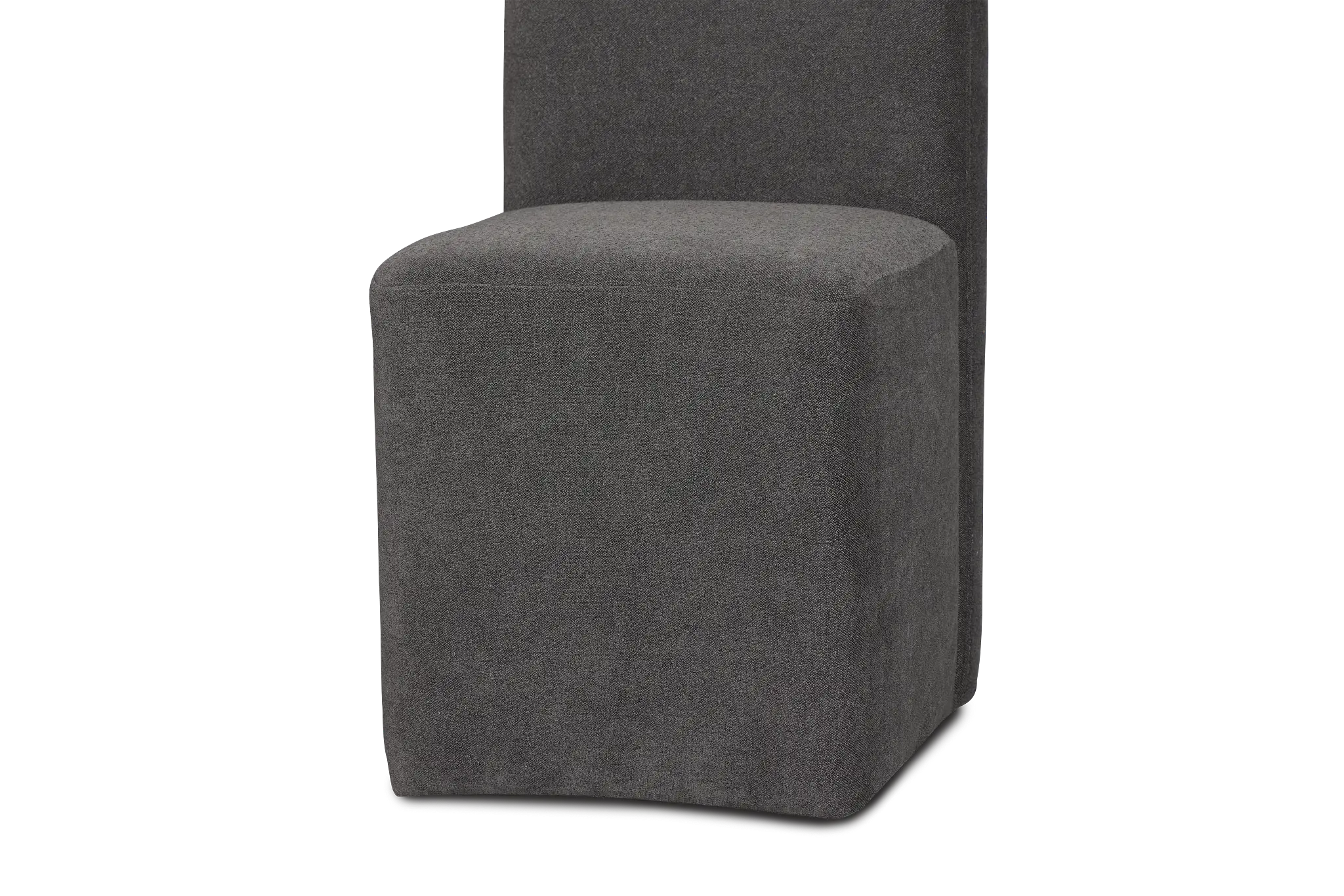 Rex Dark Gray Castored Upholstered Side Chair Rex Dark Gray Castored Upholstered Side Chair