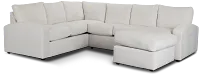 Colby White Micro Right Chaise Sectional