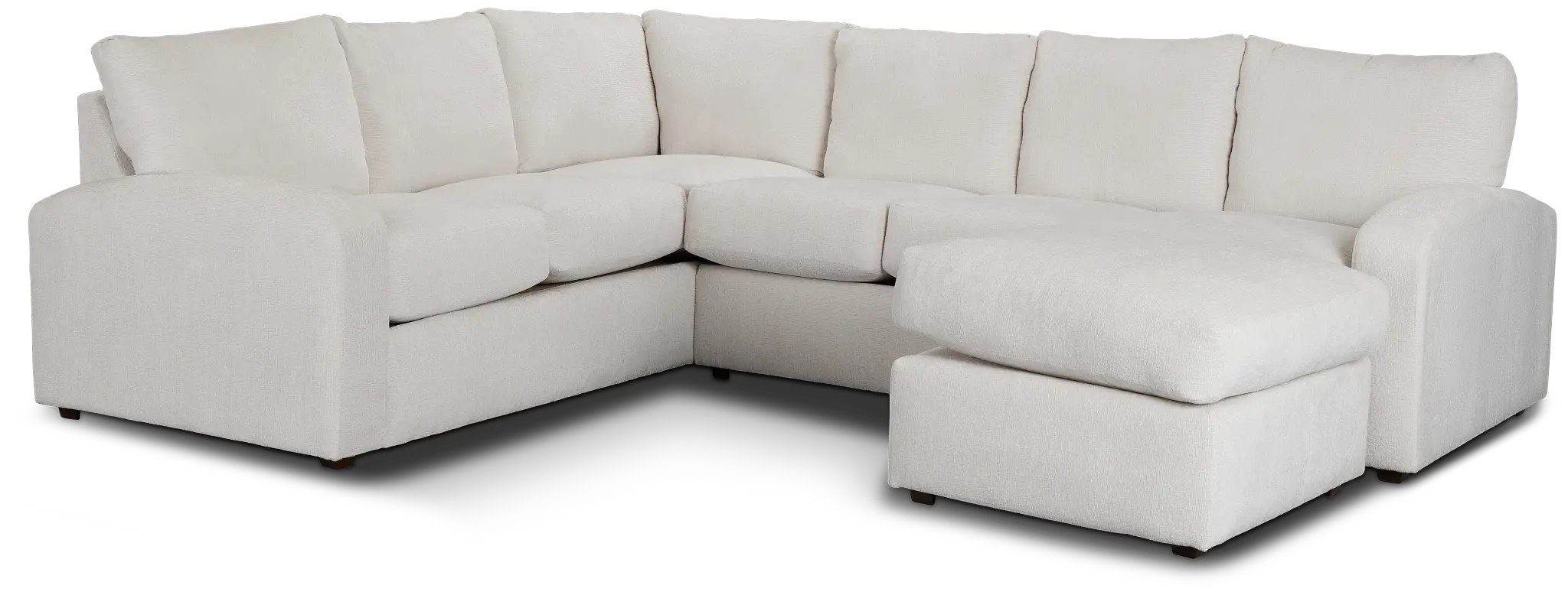Colby White Micro Right Chaise Sectional Colby White Micro Right Chaise Sectional