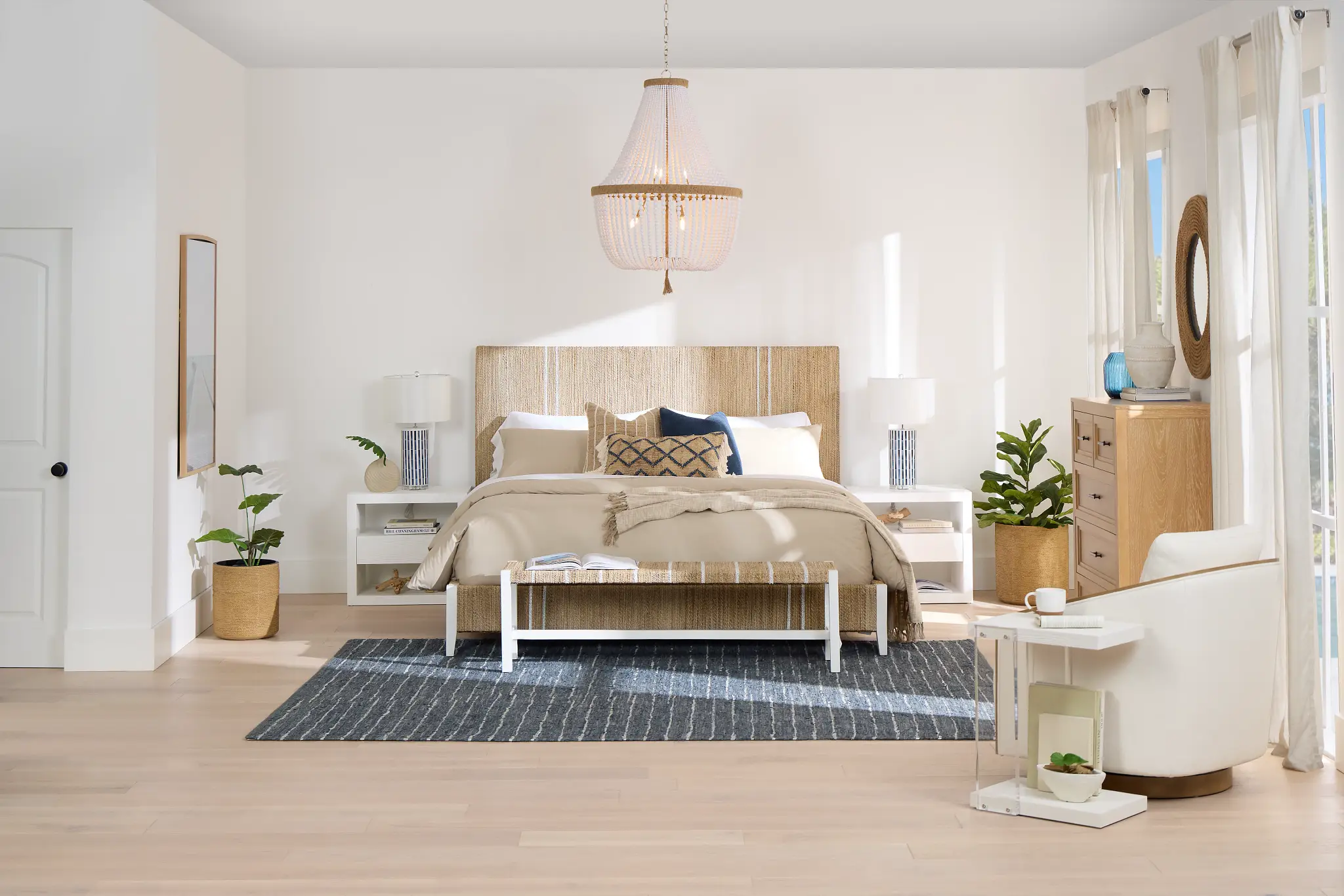 Nantucket Light Tone Woven Panel Bed Nantucket Light Tone Woven Panel Bed