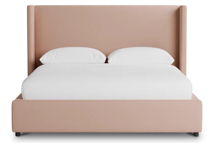 Captiva Joya Light Pink 48" Upholstered Shelter Bed