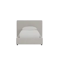 Grayton Suave White 44" Upholstered Platform Bed