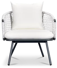 Malaga Gray White Arm Chair
