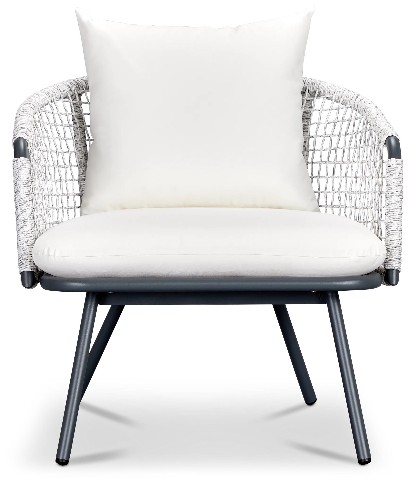 Malaga Gray White Arm Chair