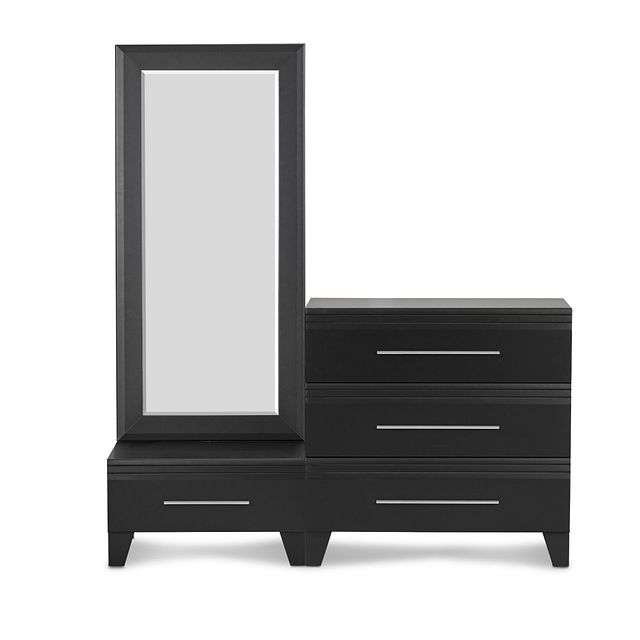 Midtown Black Wardrobe Chest