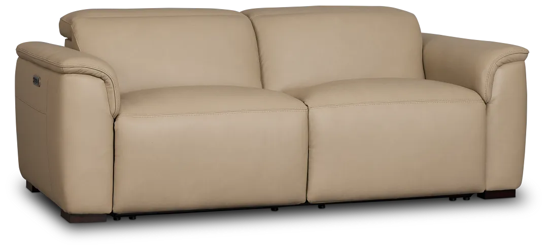 Flexsteel Brodie Taupe Lthr/vinyl Power Reclining Sofa