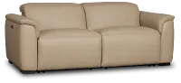Flexsteel Brodie Taupe Lthr/vinyl Power Reclining Sofa