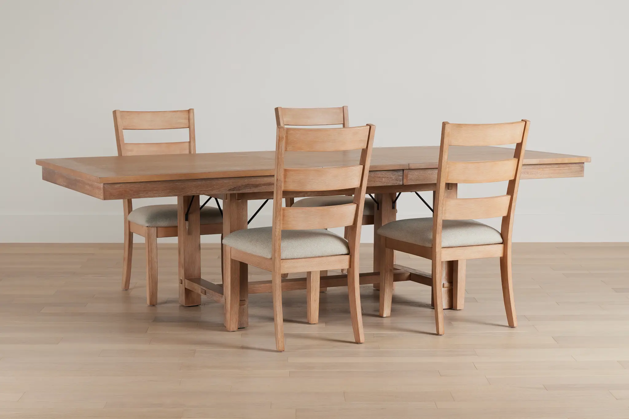 Park City Light Tone Rectangular Table & 4 Wood Chairs Park City Light Tone Rectangular Table & 4 Wood Chairs