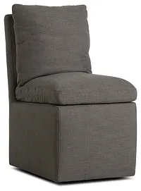Auden Dark Gray Castored Upholstered Side Chair