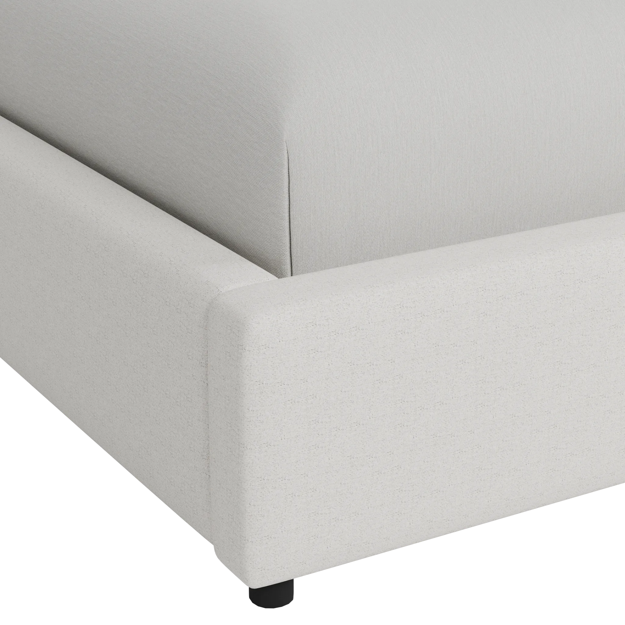 Grayton Natural Beauty Beige 44" Upholstered Platform Bed
