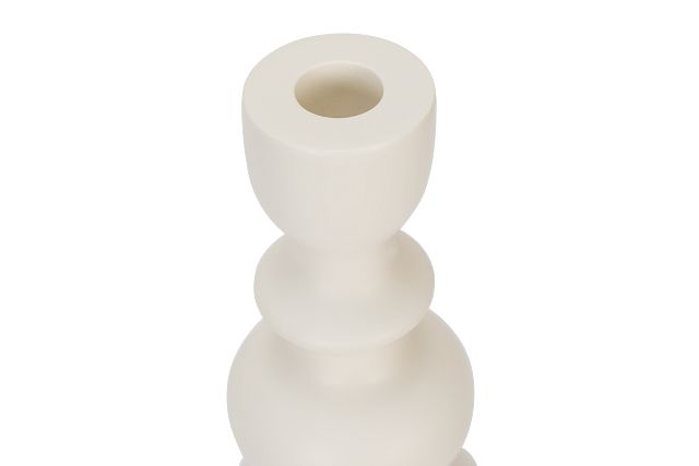 Ula White Candle Holder