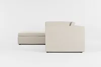 Destin Suave Beige Fabric 4-piece Bumper Sectional