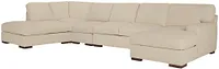 Veronica Khaki Down Large Left Bumper Sectional