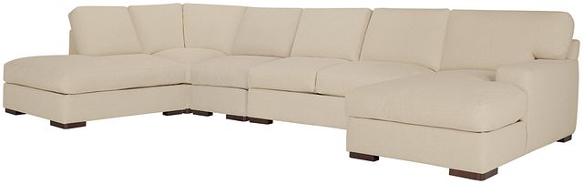 Veronica Khaki Down Large Left Bumper Sectional