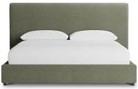 Grayton Sutton Green 54" Upholstered Platform Bed