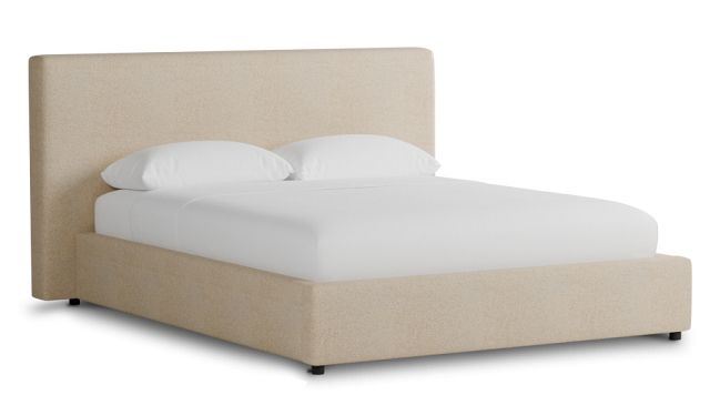 Grayton Sutton Beige 44" Upholstered Platform Bed