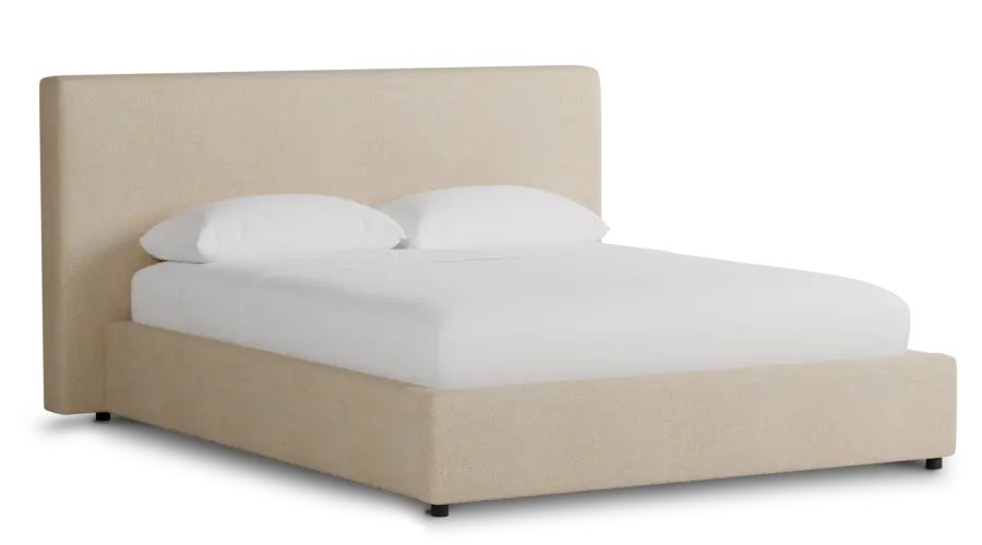 Grayton Sutton Beige 44" Upholstered Platform Bed Grayton Sutton Beige 44" Upholstered Platform Bed