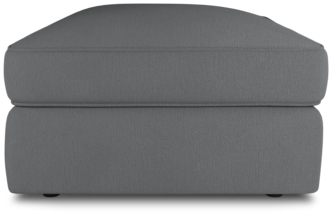 Siesta Revenue Gray Fabric Ottoman