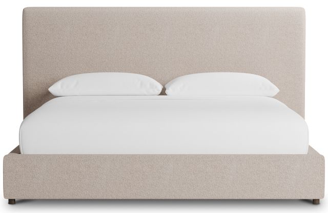 Grayton Elite Light Taupe 54" Upholstered Platform Bed