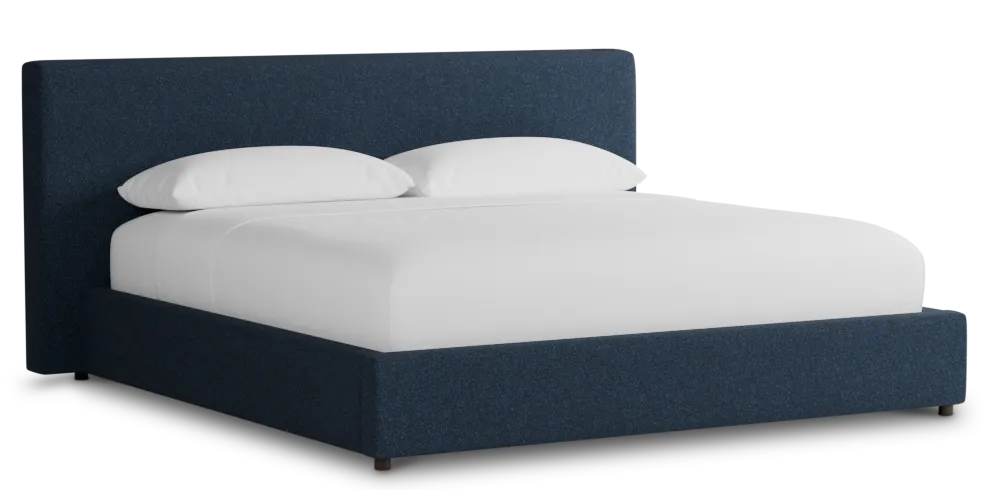 Grayton Elite Dark Blue 44" Upholstered Platform Bed