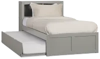 Charleston Gray Bookcase Trundle Bed