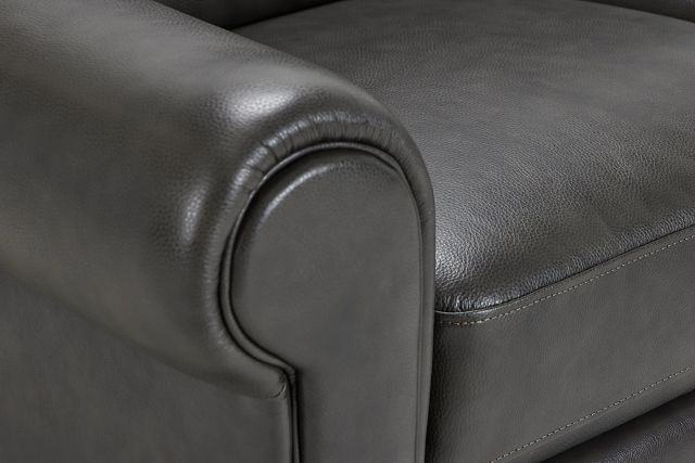 Lincoln Dark Gray Lthr/vinyl Loveseat