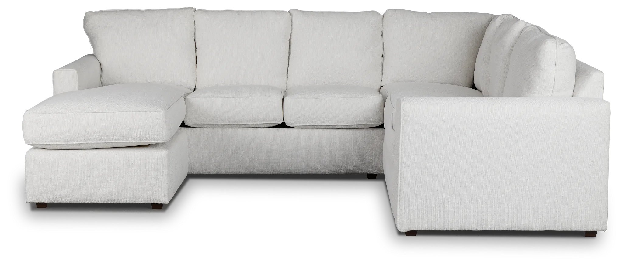 Avalon White Fabric Left Chaise Sectional