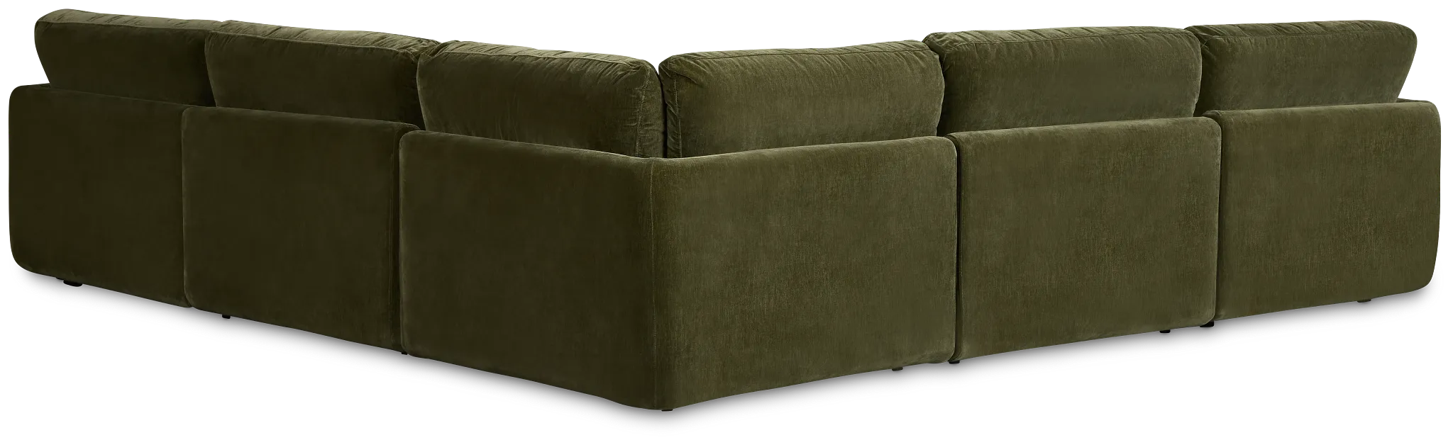 Jules Green Velvet 5-piece Modular Sectional