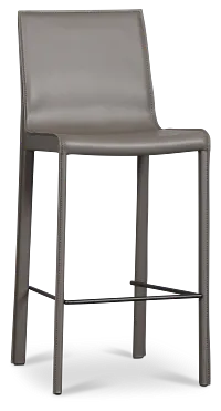 Lagos Gray 27" Upholstered Barstool