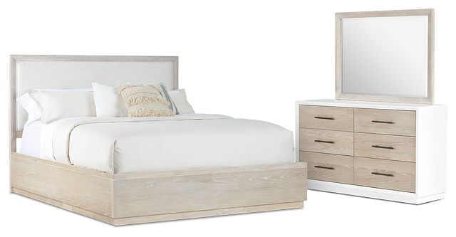 Boca Grande Two-tone Uph Platform Bedroom