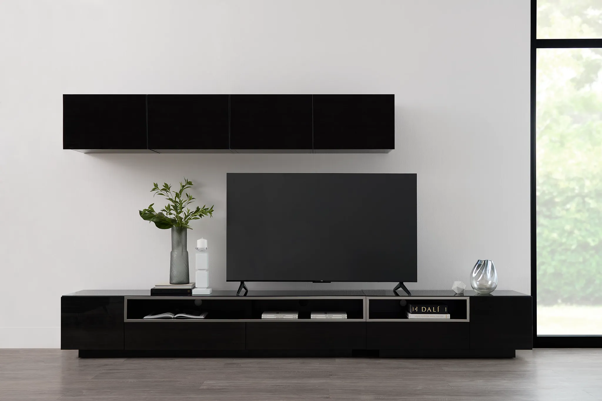 Vancouver Dark Tone 134" 6-piece Right Modular Entertainment Wall