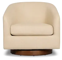 Paloma Beige Micro Swivel Accent Chair