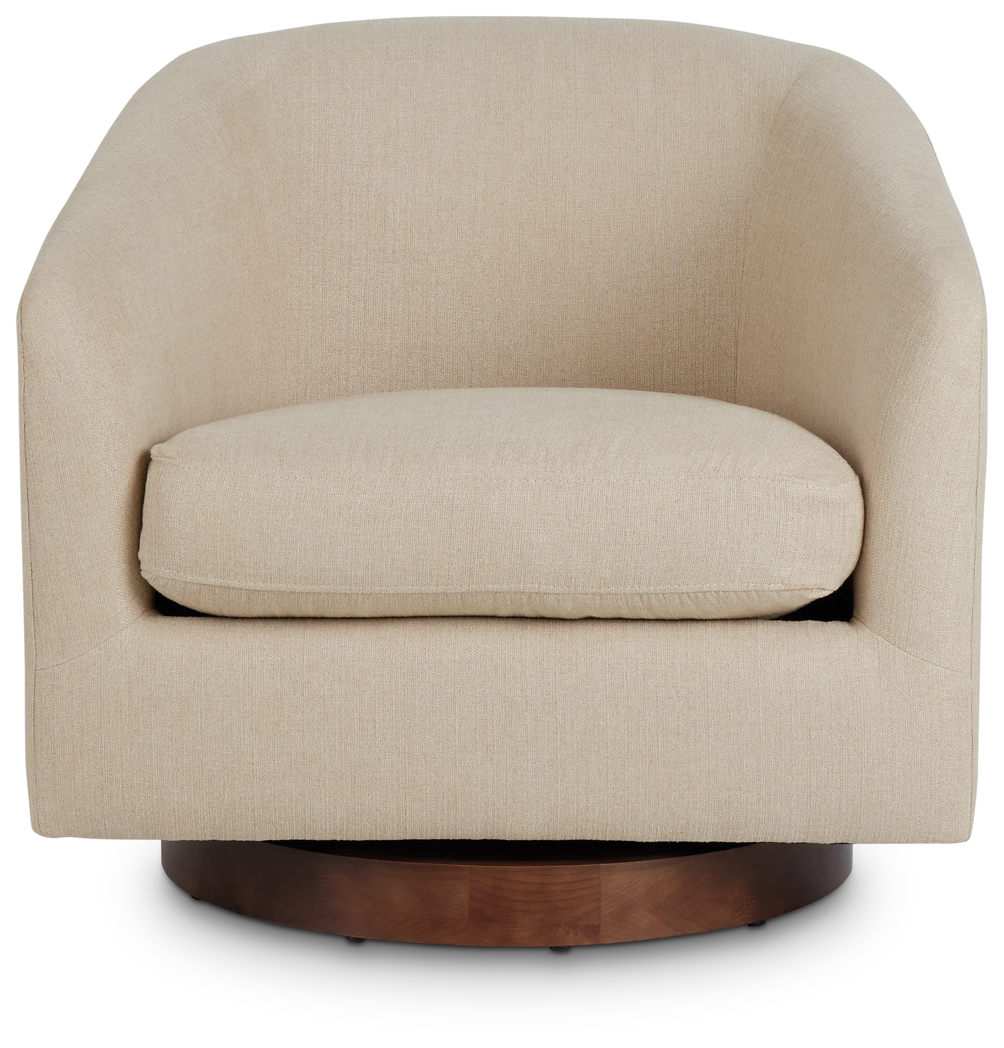 Paloma Beige Micro Swivel Accent Chair