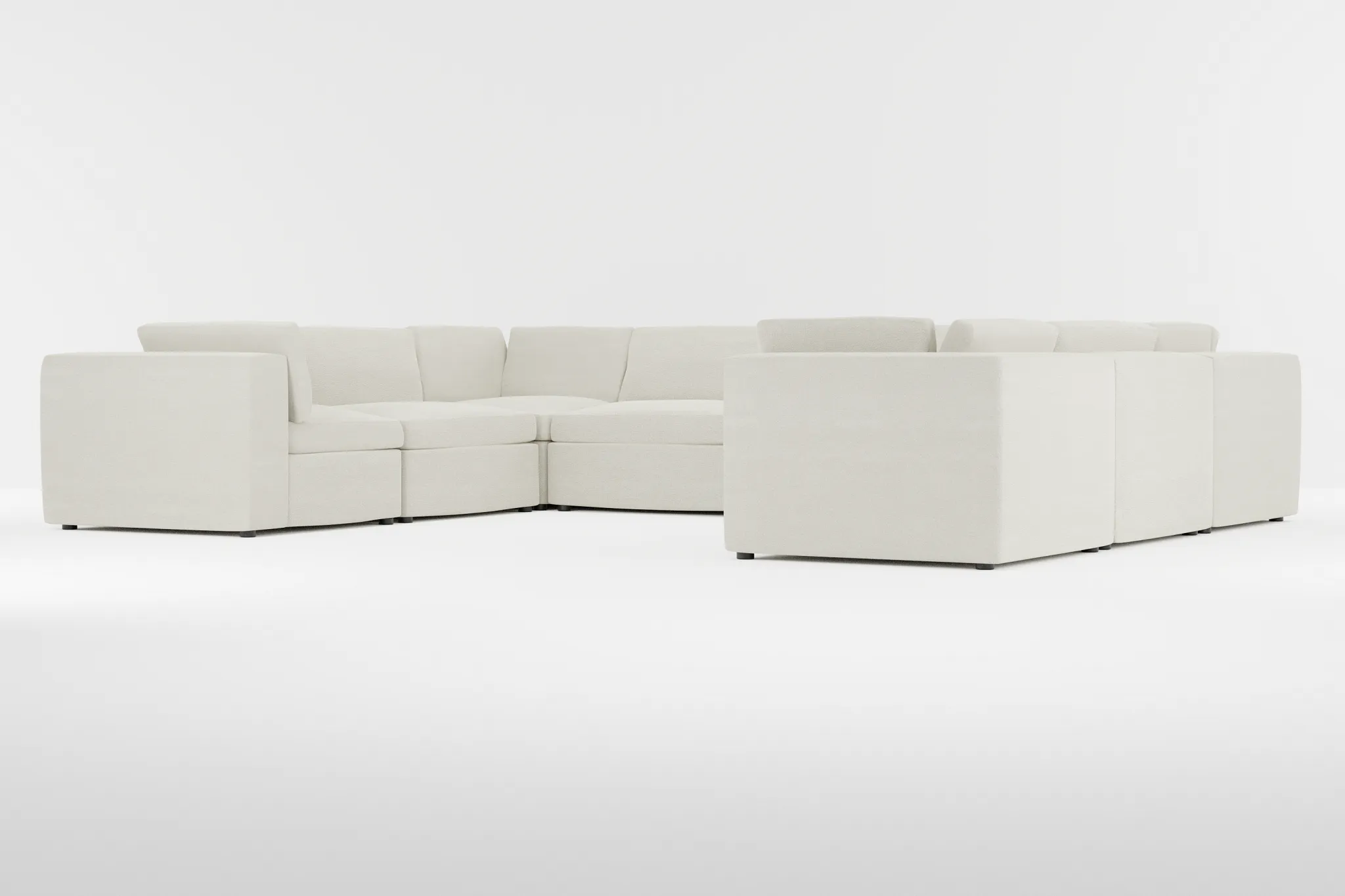 Destin Elite Ivory Fabric 8-piece Modular Sectional