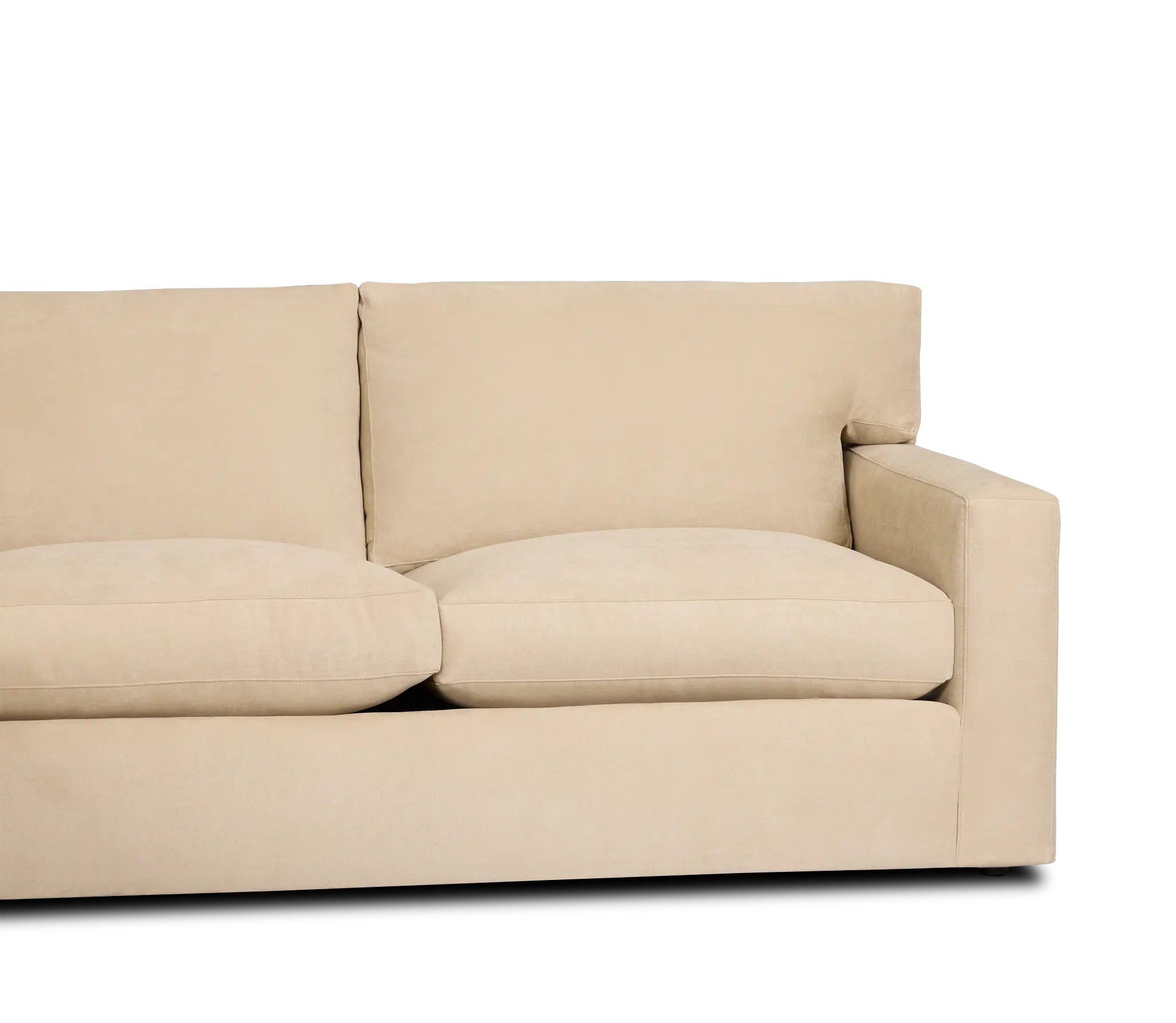 Hudson Beige Fabric Small Two-arm Sectional Hudson Beige Fabric Small Two-arm Sectional