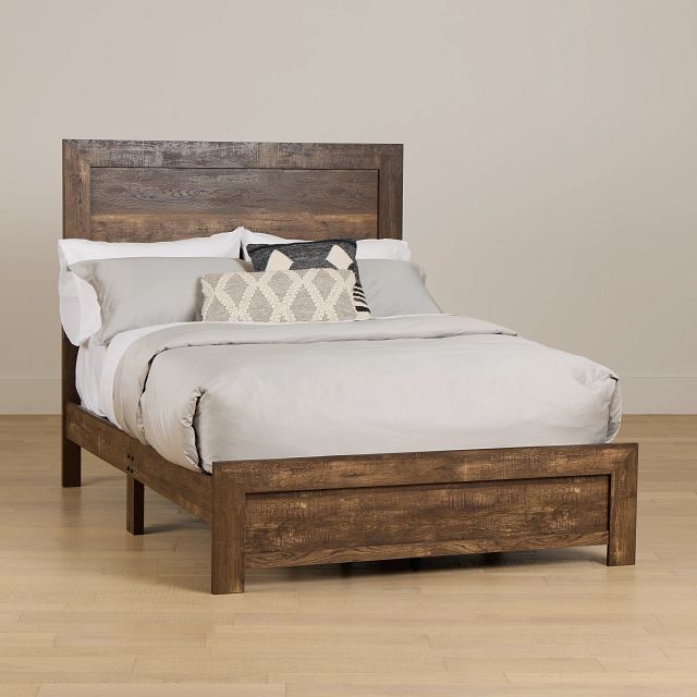 Ollie Dark Tone Panel Bed