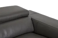 Dante Gray Leather Right Chaise Power Reclining Sectional