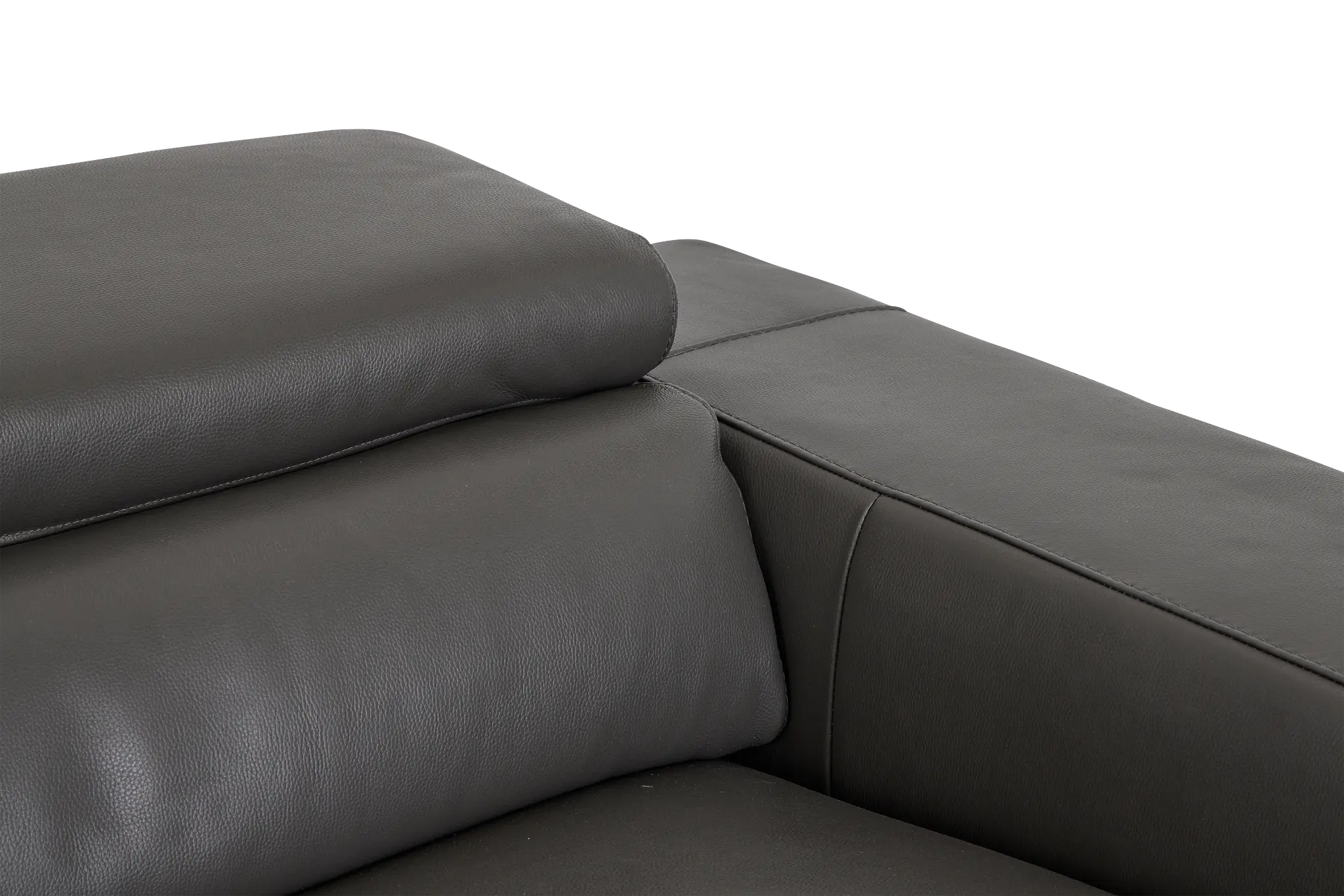 Dante Gray Leather Right Chaise Power Reclining Sectional Dante Gray Leather Right Chaise Power Reclining Sectional