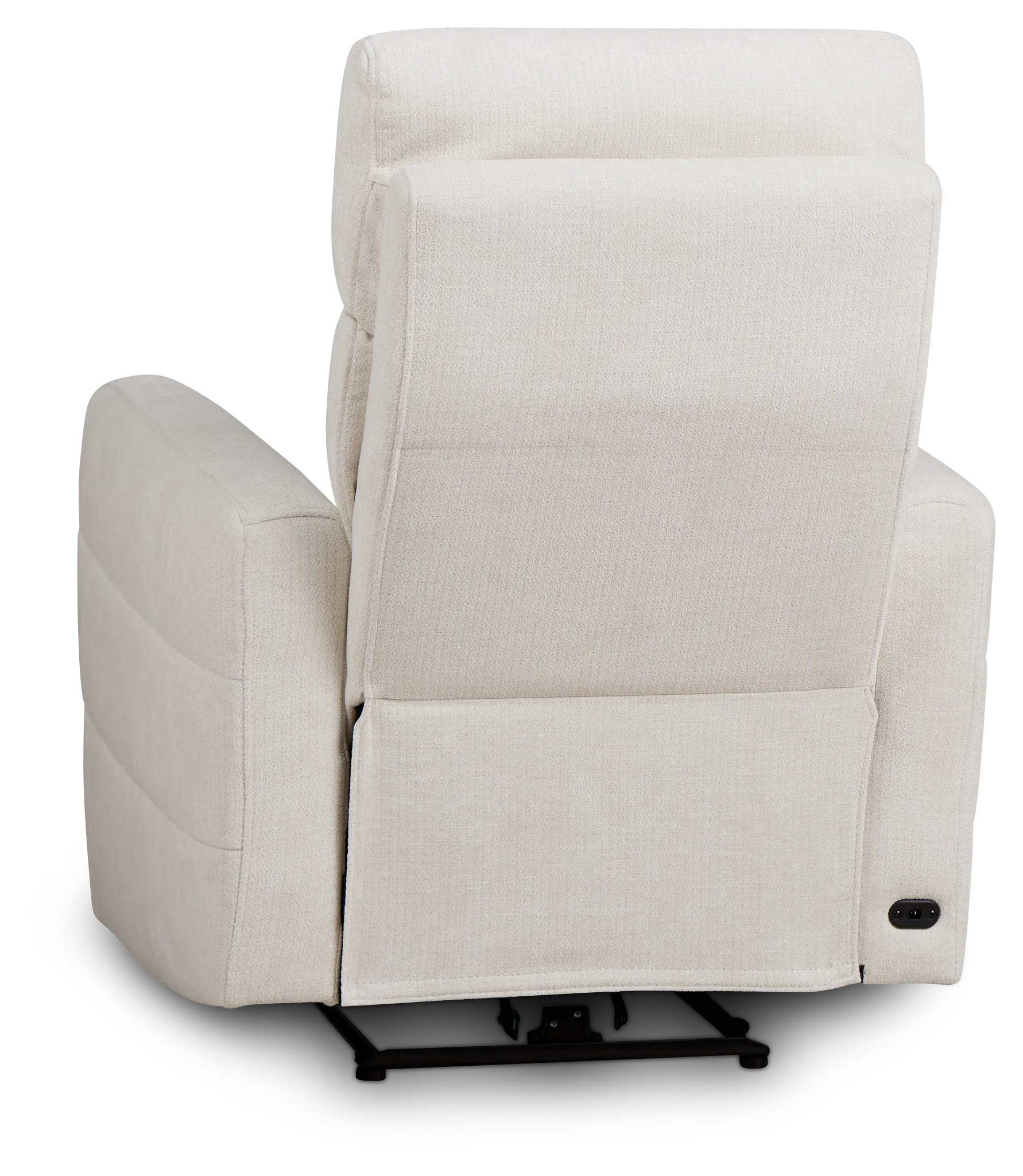 Rae White Fabric Power Recliner
