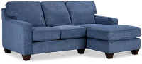 Andie Blue Fabric Right Chaise Sectional