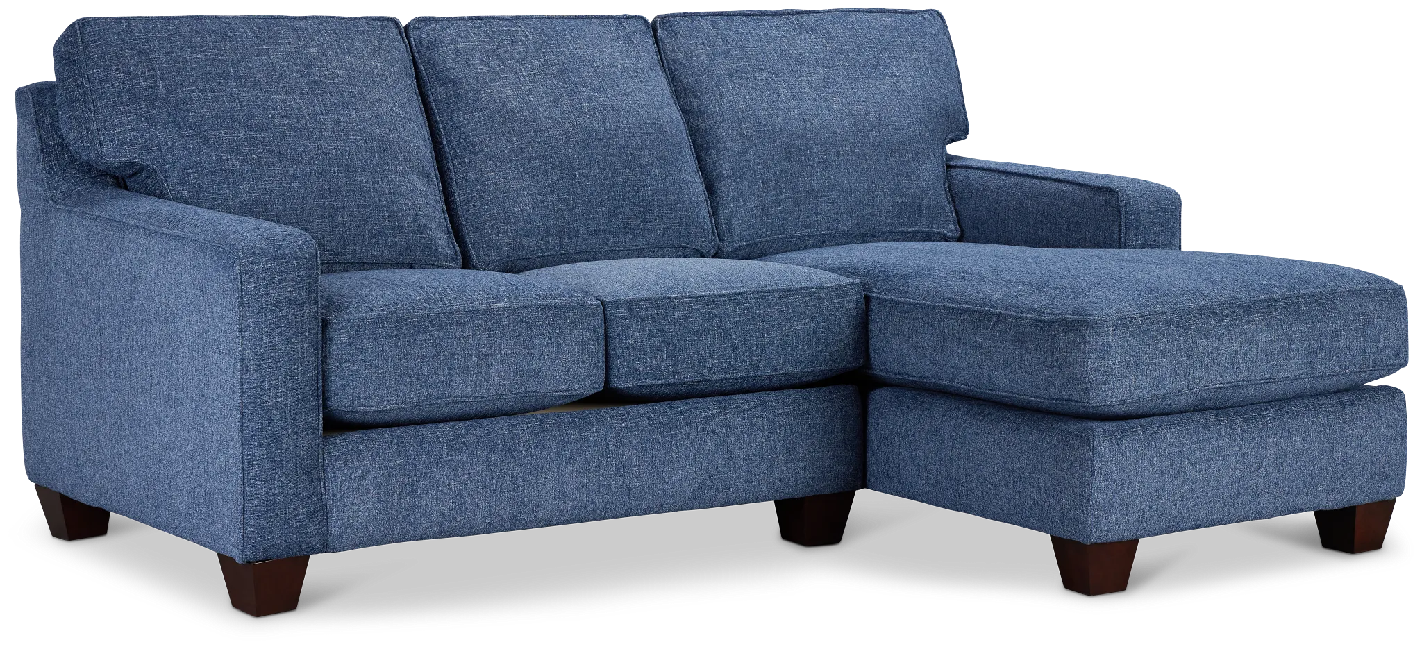 Andie Blue Fabric Right Chaise Sectional