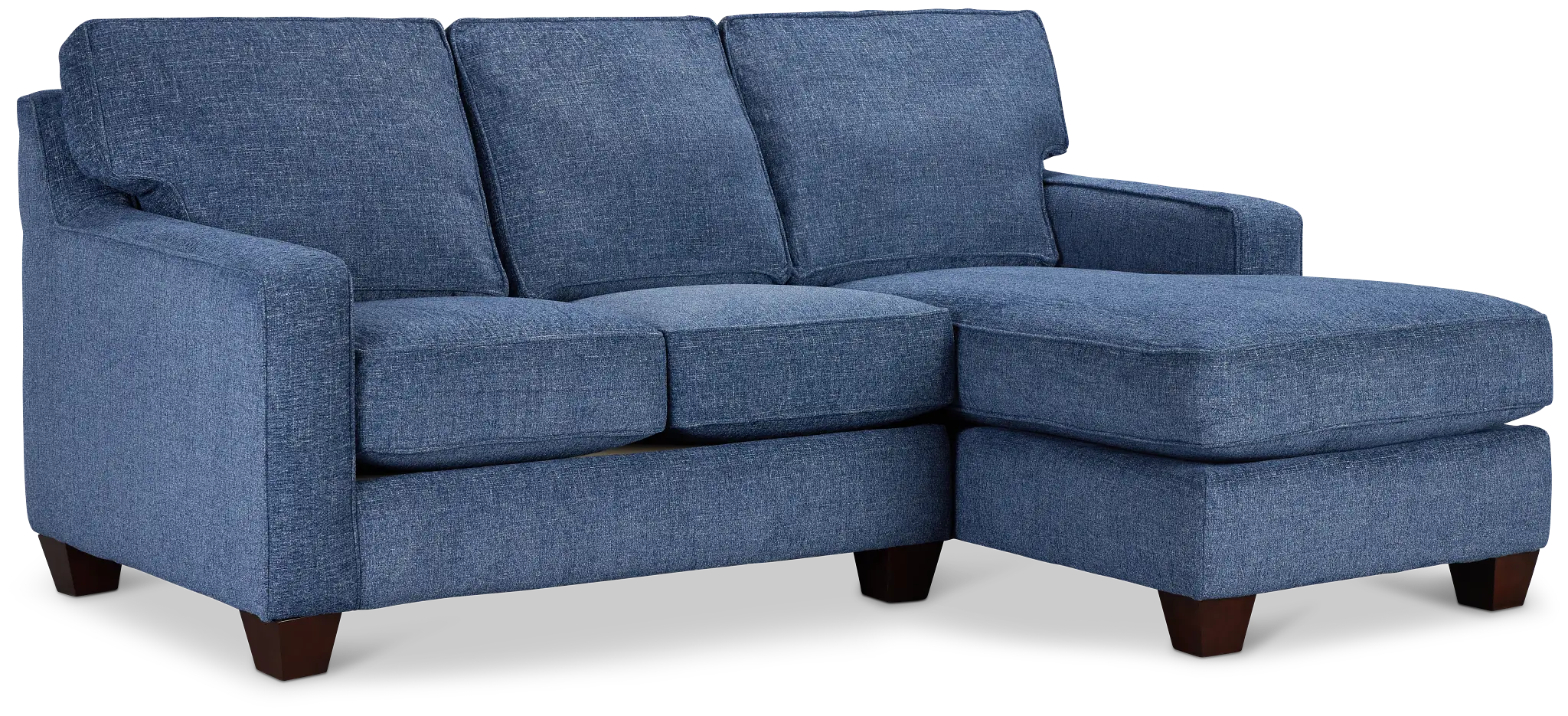 Andie Blue Fabric Right Chaise Sectional Andie Blue Fabric Right Chaise Sectional