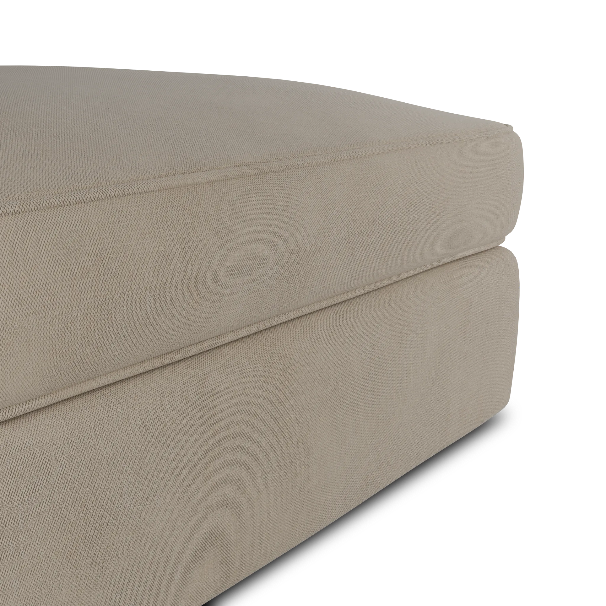 Siesta Peyton Beige Fabric Ottoman