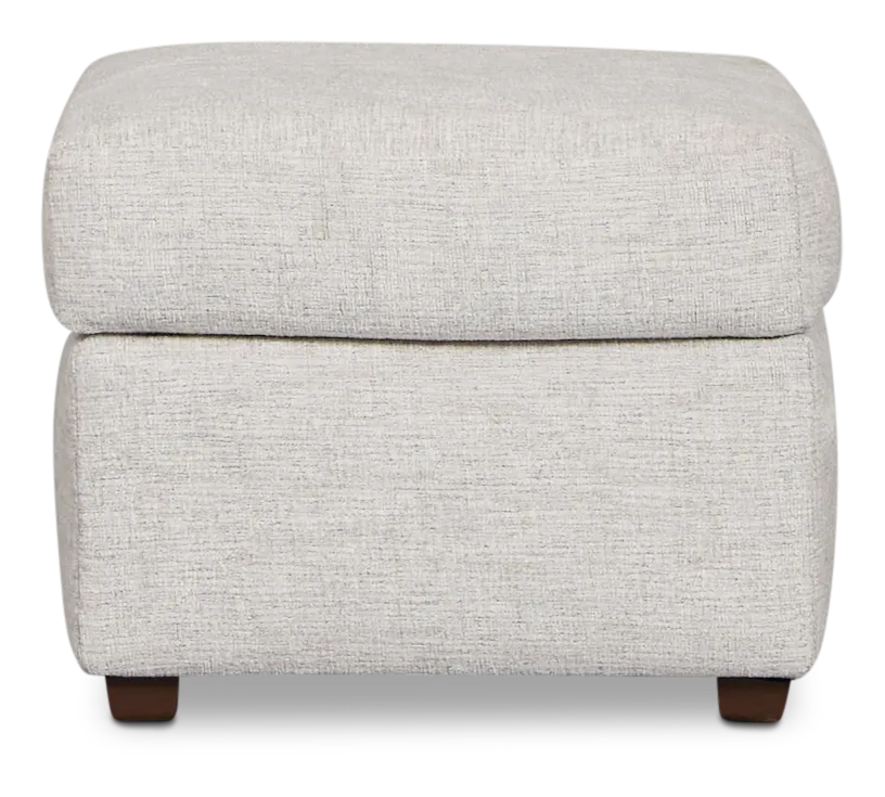 Miller Light Gray Fabric Ottoman