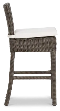Canyon Gray White Woven 30" Barstool