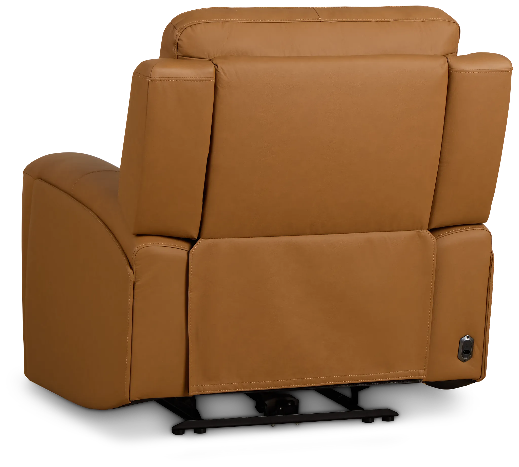Summit Light Brown Lthr/vinyl Power Recliner With Power Headrest