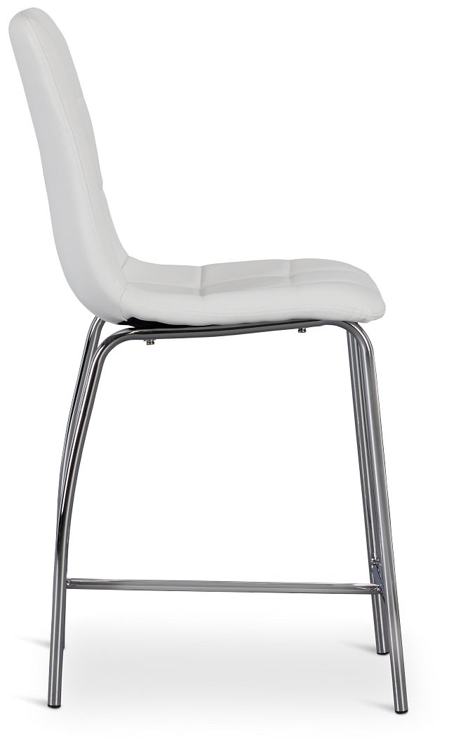 Vienna White 24" Upholstered Barstool