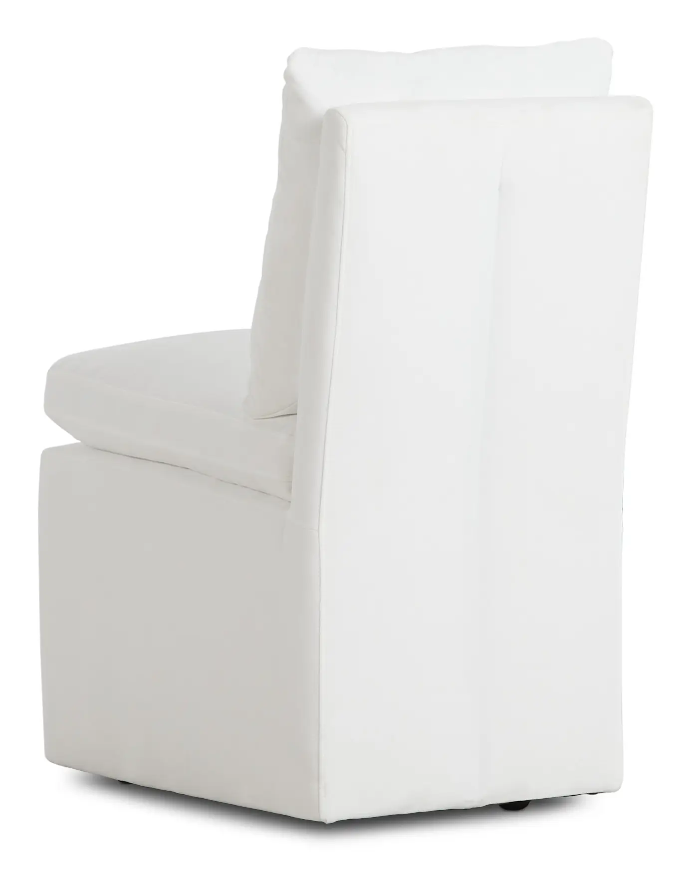Auden White Castored Upholstered Side Chair Auden White Castored Upholstered Side Chair