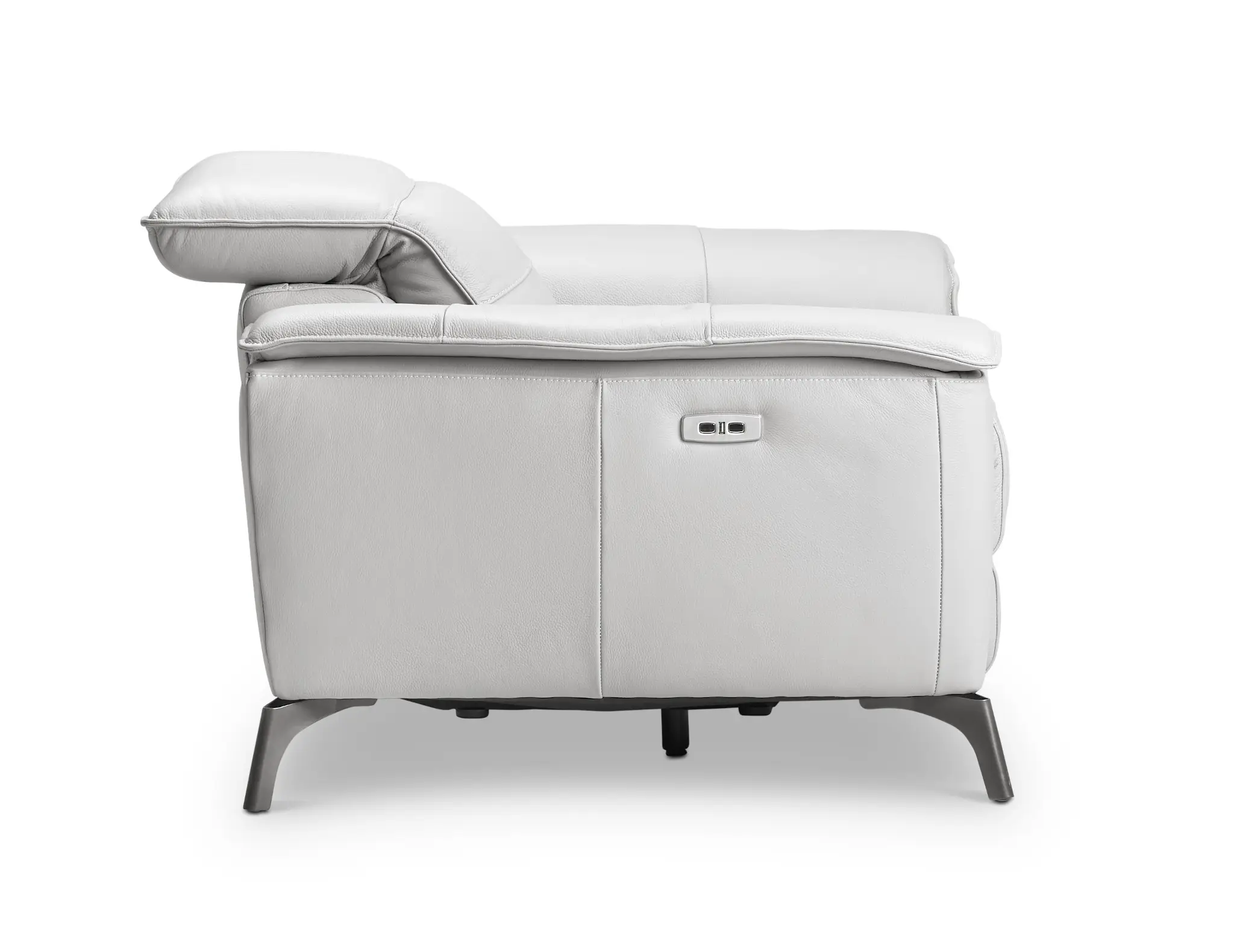 Pearson White Leather Power Recliner With Power Headrest Pearson White Leather Power Recliner With Power Headrest