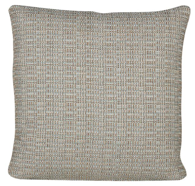 Jackie Teal Fabric Square Accent Pillow (2)